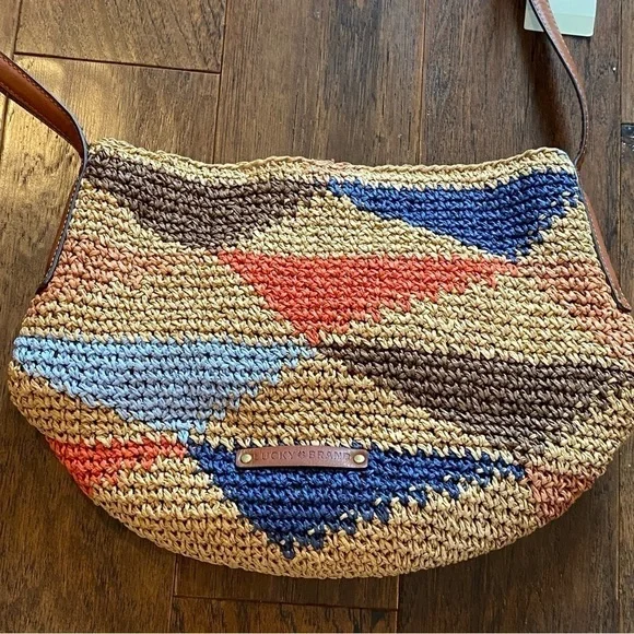 NWT Raffia Lucky Brand bucket purse - Picture 10 of 11